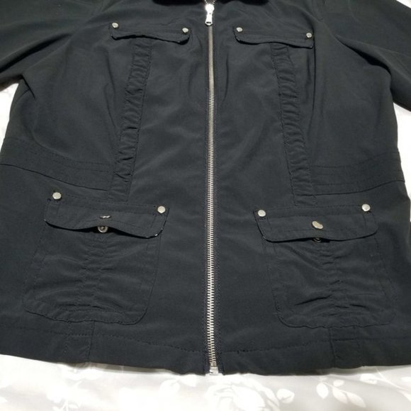 Black/zebra Zenergy by Chico's Light Jacket - Size 0 - Picture 5 of 10